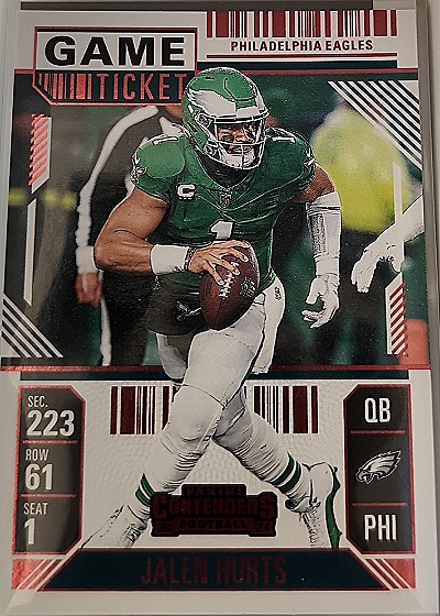 2024 Panini Contenders #79 Jalen Hurts Season Ticket — front