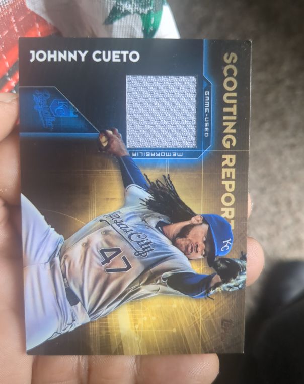 2016 Topps Scouting Report Relics #SRR-JC Johnny Cueto — front