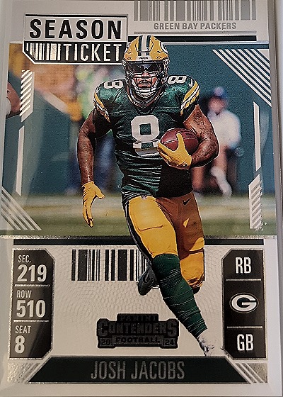 2024 Panini Contenders #35 Josh Jacobs Season Ticket — front