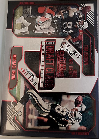 2024 Panini Contenders #10 Michael Irvin / Tim Brown Historic Draft Class — front