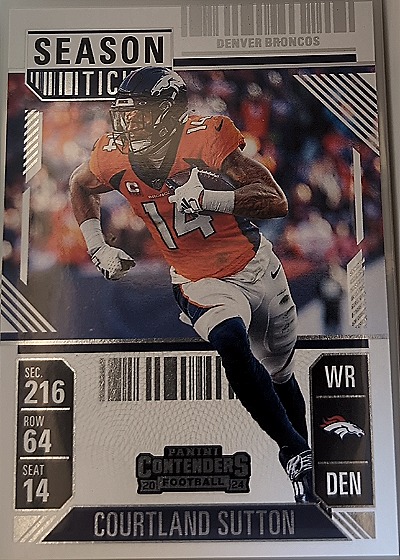 2024 Panini Contenders Season Ticket #28 Courtland Sutton — front