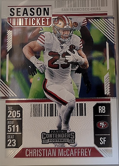 2024 Panini Contenders Season Ticket #86 Christian McCaffrey — front