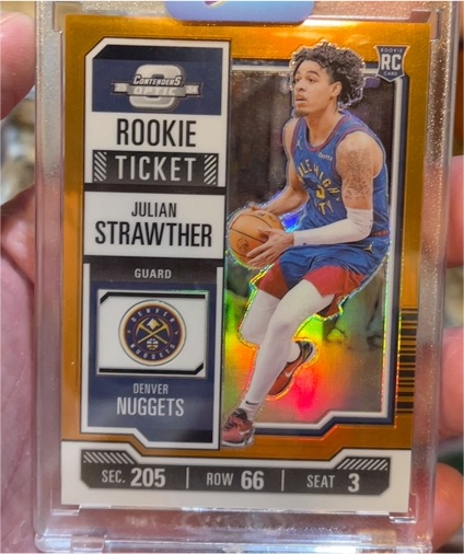 2023-24 Panini Contenders Optic #24 Julian Strawther Rookie Ticket — front