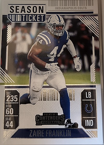 2024 Panini Contenders Season Ticket #44 Zaire Franklin — front