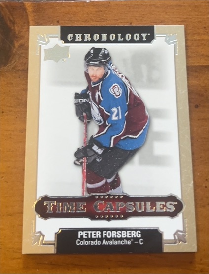 2018-19 Upper Deck Chronology Time Capsules #TC-2 Peter Forsberg — front