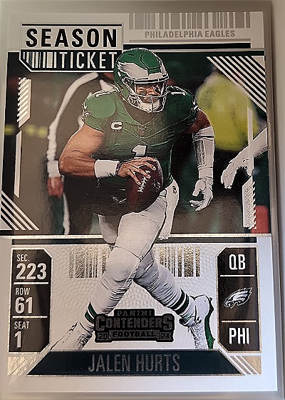 2024 Panini Contenders #79 Jalen Hurts Season Ticket — front
