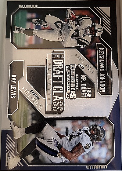2024 Panini Contenders #16 Keyshawn Johnson / Ray Lewis Draft Class — front