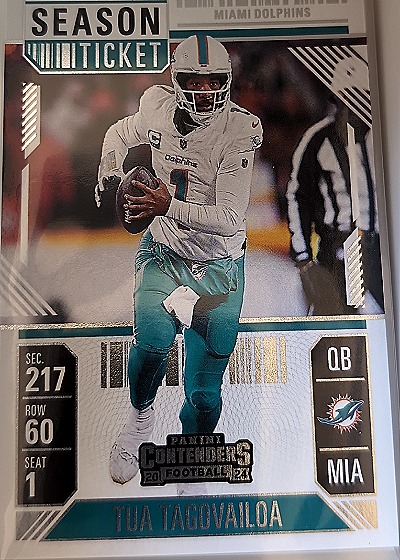 2024 Panini Contenders #61 Tua Tagovailoa Season Ticket — front