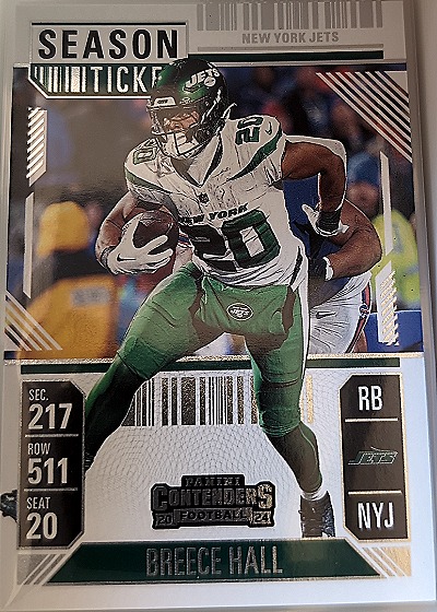 2024 Panini Contenders #76 Breece Hall Season Ticket — front