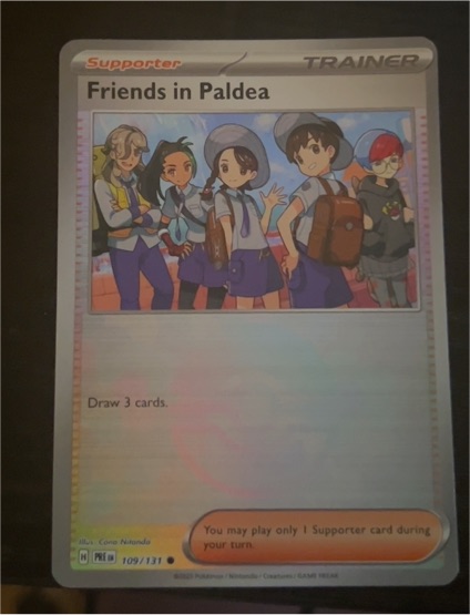 2025 Pokémon Prismatic Evolutions #109 Friends in Paldea — front