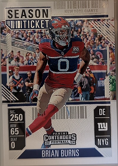 2024 Panini Contenders Season Ticket #74 Brian Burns — front