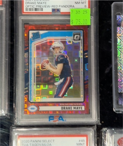 2024 Panini Donruss Optic Preview Red Pandora #25 Drake Maye — front