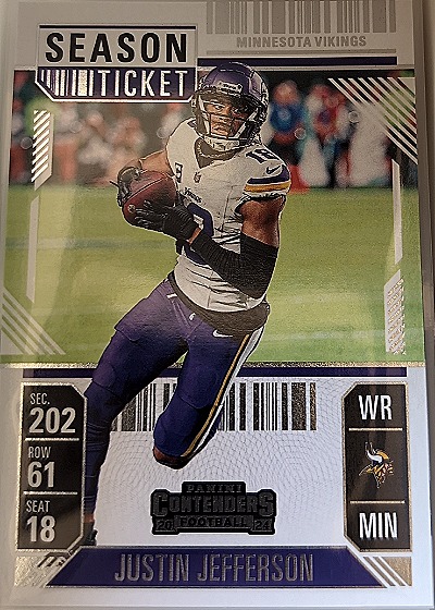 2024 Panini Contenders Season Ticket #65 Justin Jefferson — front