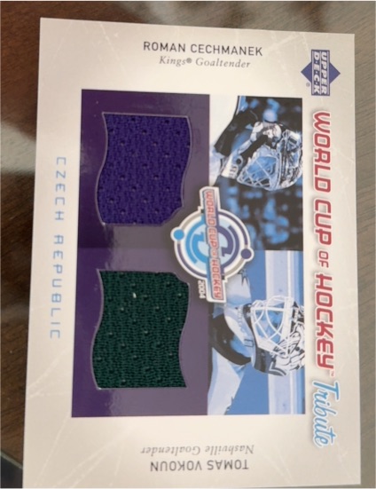 2004-05 Upper Deck World Cup of Hockey Tribute #WC-RC/TM Roman Cechmanek/Tomas Vokoun — front