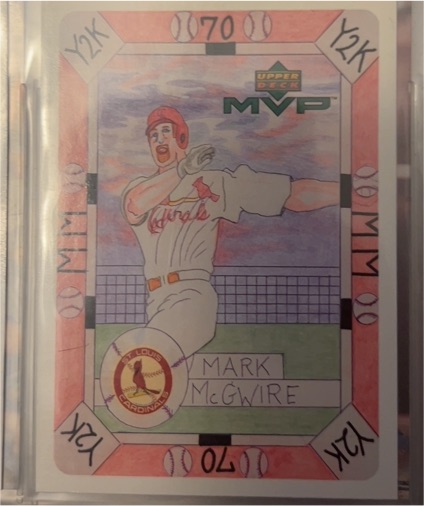 2000 Upper Deck MVP Draw Your Own Card #DT4 Mark McGwire — front
