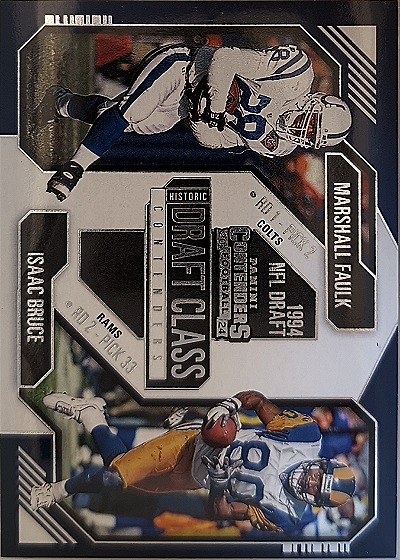 2024 Panini Contenders #14 Marshall Faulk / Isaac Bruce Draft Class Contenders — front