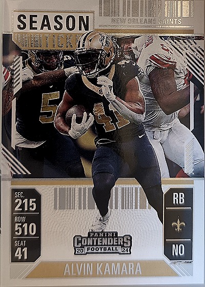 2024 Panini Contenders #71 Alvin Kamara Season Ticket — front