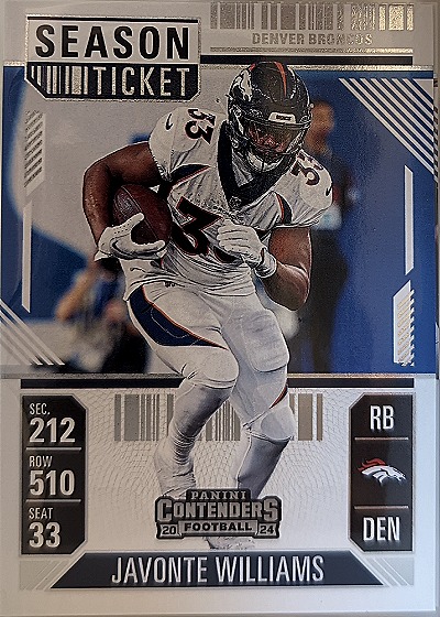 2024 Panini Contenders Season Ticket #29 Javonte Williams — front