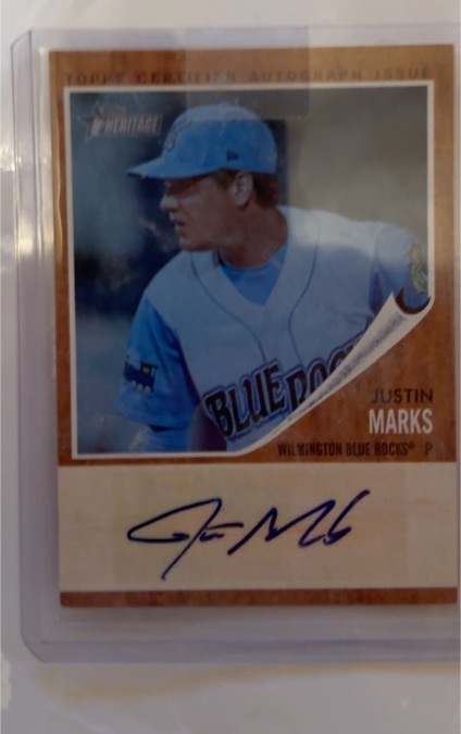 2011 Topps Heritage Minor League #RA-JMA Justin Marks — front
