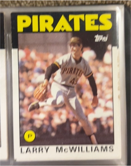 1986 Topps #102 Larry McWilliams — front