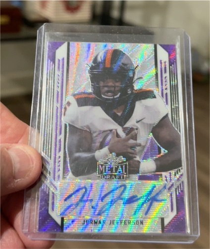 2021 Leaf Metal Draft #Jermar Jefferson — front