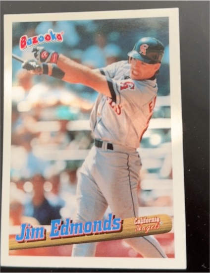 1996 Bazooka #83 Jim Edmonds California Angels — front