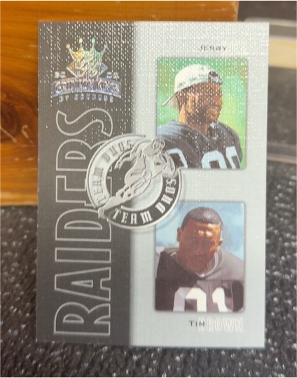 2002 Donruss Gridiron Kings Team Duos #TD-10 Jerry Rice / Tim Brown — front
