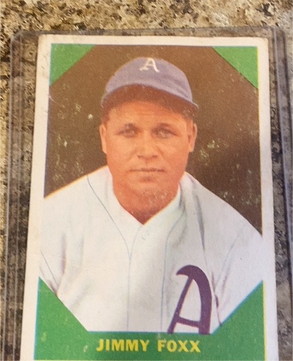 1960 Fleer Baseball Greats #53 Jimmy Foxx — front