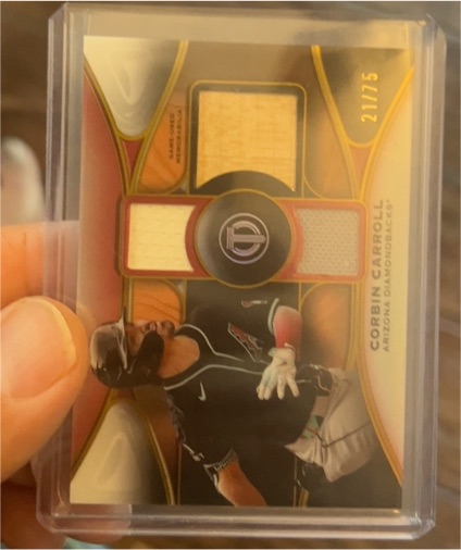 2025 Topps Tribute Triple Relics Corbin Carroll #TTR-CC — front