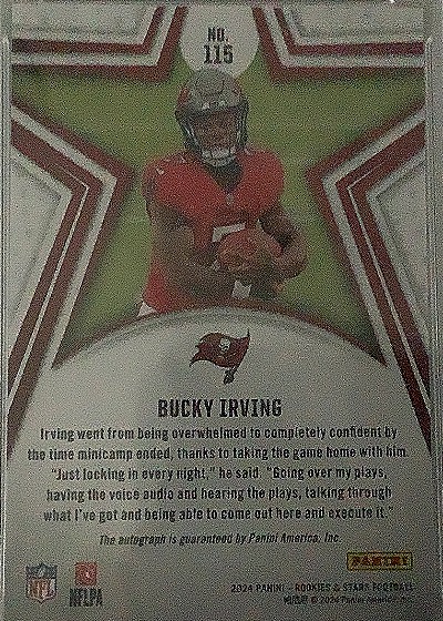 2024 Panini Rookies & Stars #115 Bucky Irving — back