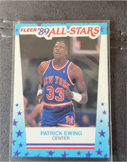 1989 Fleer All-Stars Sticker #7 Patrick Ewing — front