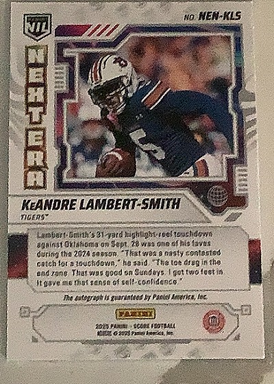2025 Panini Score Football #NEN-KLS KeAndre Lambert-Smith — back