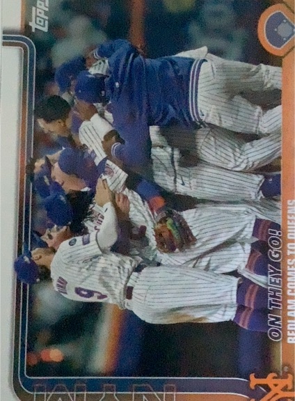 2025 Topps #432 On They Go! Brandon Nimmo — front