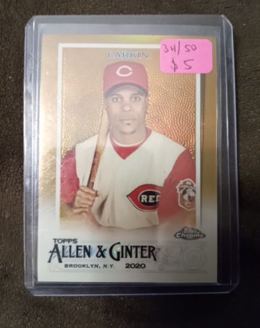 2020 Topps Allen & Ginter Chrome #92 Barry Larkin — front