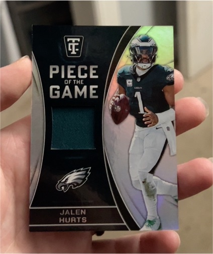 2024 Panini Totally Certified Piece of the Game Jalen Hurts — front