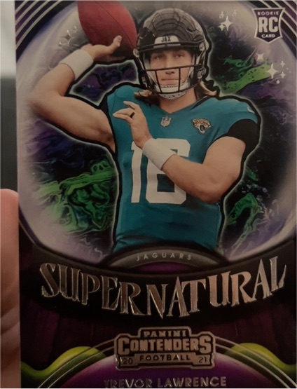 2021 Panini Contenders Supernatural #SN-TLR Trevor Lawrence — front