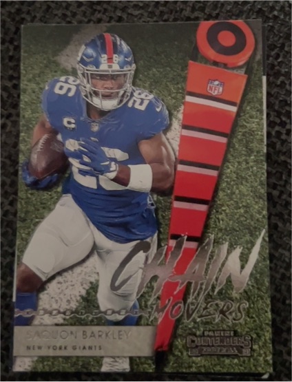 2021 Panini Contenders Chain Movers #CM-SBA Saquon Barkley — front