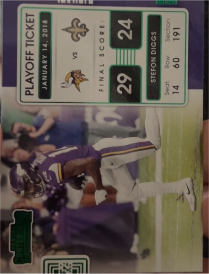 2021 Panini Contenders Playoff Tickets #PLT-SDI Stefon Diggs — front
