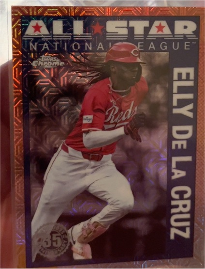 2025 Topps Series 2 #90ASC-6 Elly De La Cruz Silver Pack Mojo All Star Chrome — front