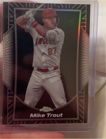2025 Topps Chrome Shadow Etch SP #SE-7 Mike Trout — front