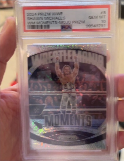 2024 Panini Prizm WWE #8 Shawn Michaels WM Moments - Mojo Prizm — front