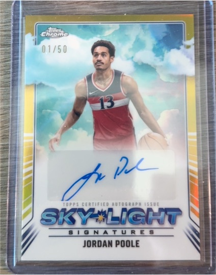 2024-25 Topps Chrome Sky-Light Signatures #SLS-JP Jordan Poole — front