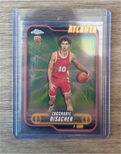 2024-25 Topps Chrome #169 Zaccharie Risacher — front