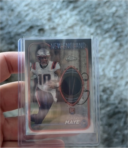 2024 Topps Chrome Rookie Relics #CRR-DM Drake Maye — front