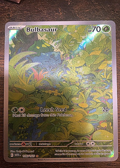 2023 Pokémon Scarlet & Violet 151 #166/165 Bulbasaur Illustration Rare — front