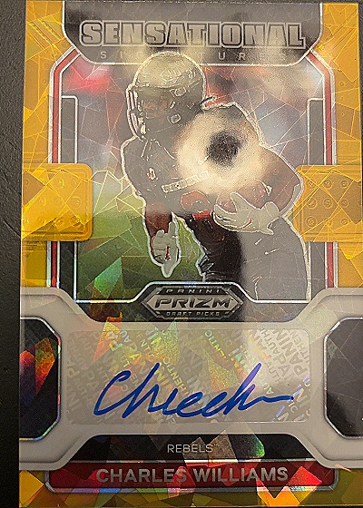 2022 Panini Prizm Draft Picks Sensational Signatures Gold Ice #SS-CWI Charles Williams — front