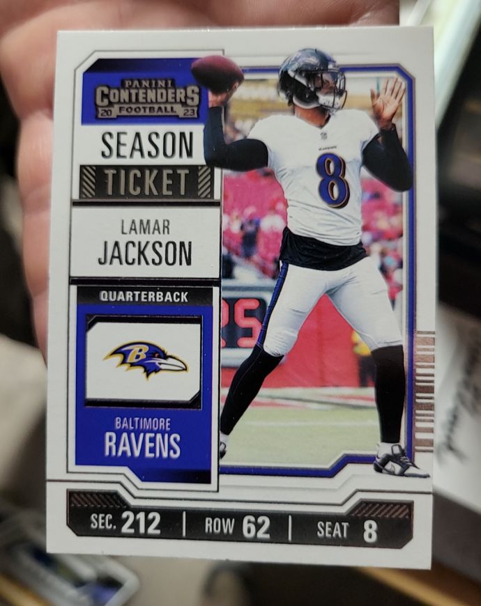 2023 Panini Contenders Season Ticket #9 Lamar Jackson — front