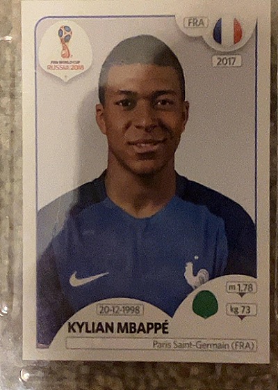 2018 Panini World Cup Russia #209 Kylian Mbappé — front