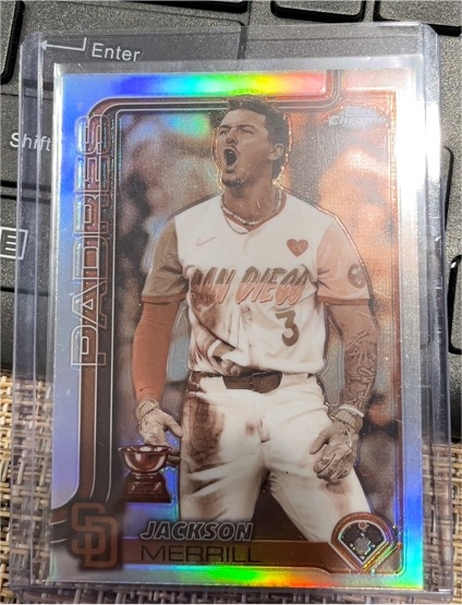 2025 Topps Chrome #61 Jackson Merrill Sepia Refractor — front