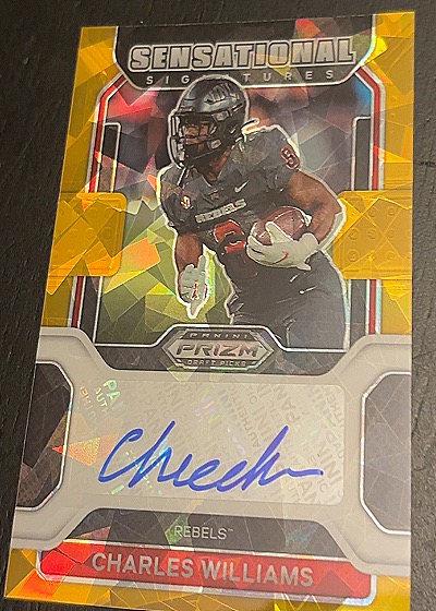 2023 Panini Prizm Draft Picks Sensational Signatures #SS-CWI Charles Williams — front